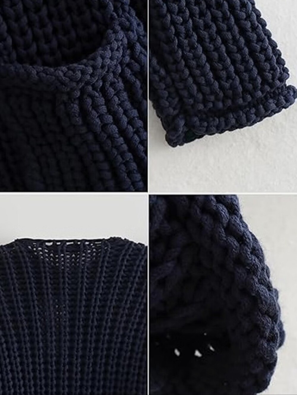 Long Sleeve Knit Cropped Cardigan Sweater - Picture 5 of 6